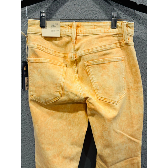 Universal Thread High-Rise Curvy Skinny Jeans | Women’s Size 2/26R | Orange Acid - Picture 4 of 7